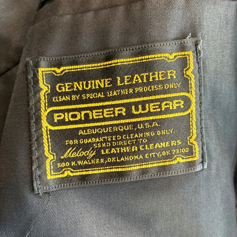 Pioneer Wear Albuquerque Vintage‎ Black Genuine Leather Western Blazer Jacket 42